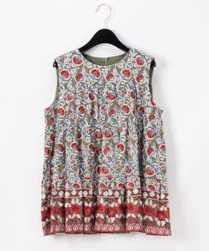 GRACE CONTINENTAL ティアード刺繍ノースリーブ