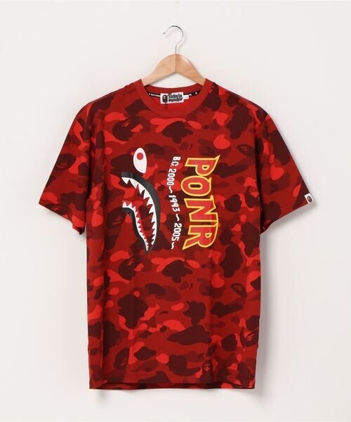 A BATHING APE COLOR CAMO SHARK WIDE TEE M