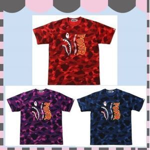 A BATHING APE Color Camo Shark Wide tee
