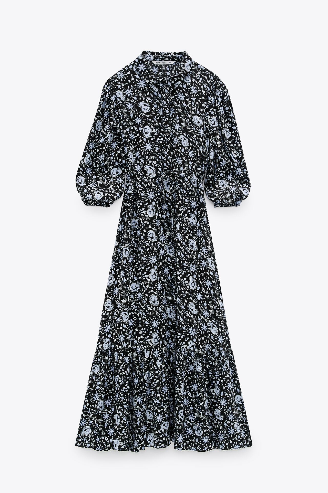 ZARA フラワー柄ワンピース