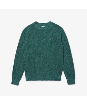 LACOSTE L!VE クルーネックヘザーコットンセーター