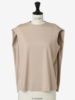 STRASBURGO ノースリーブ シルクTシャツ