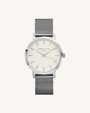 ROSEFIELD The Mercer White Silver 38mm
