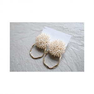 Matilda rose Perl shower hoop /ピアス