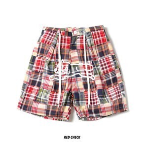 BILLIONAIRE BOYS CLUB ICECREAM RUNNING DOG PATCHWARK CHECK SHORTS