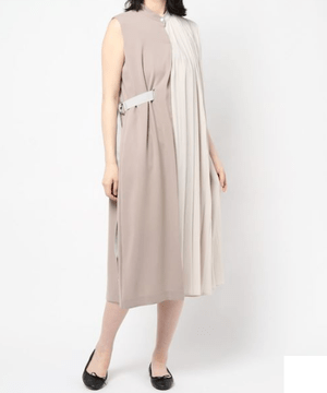 LADYMADE プリーツドッキングドレス