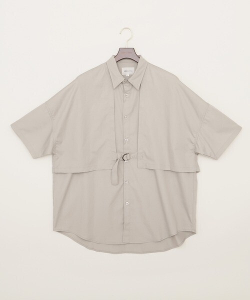 EMMA CLOTHES ヨークトレンチレイヤードワイドシャツ 1/2 sleeve