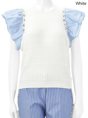 Chesty Frill Knit Tops