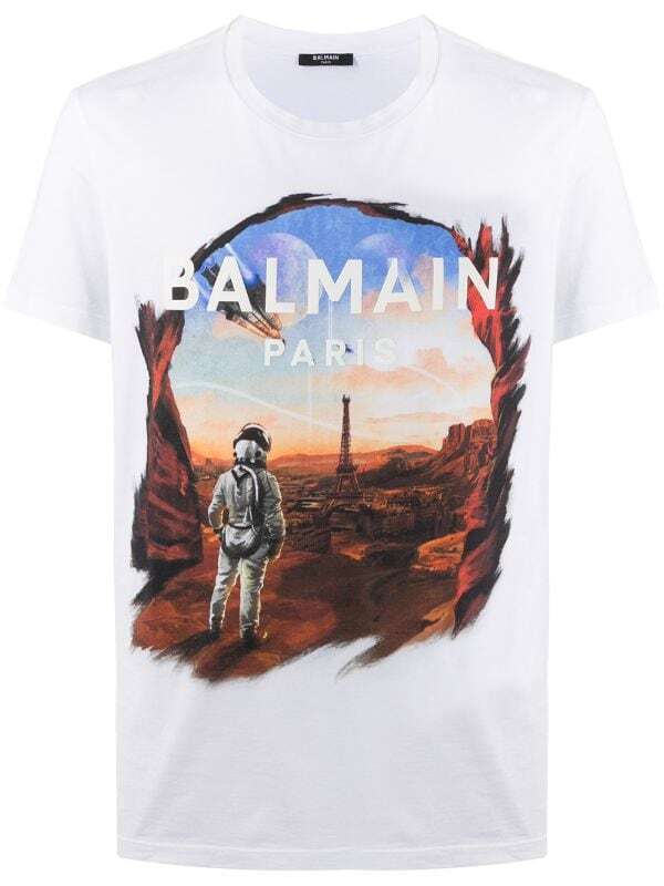 Balmain Parisian Dystopia プリント Tシャツ
