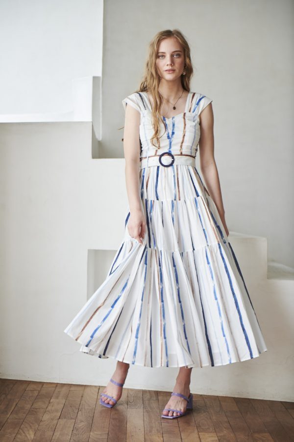 Estella.K Simone Belted Long Dress