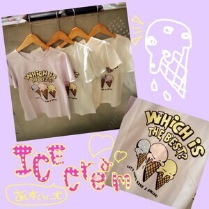 SPINNS アイスクリームプリントTシャツ