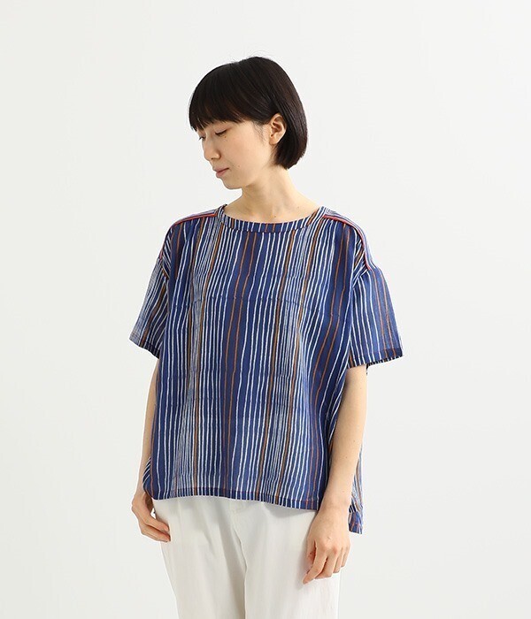 KILKI ハンドストライプブラウス