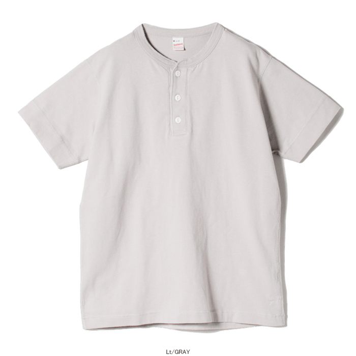 Healthknit マックスウェイトヘンリーネック半袖Tシャツ