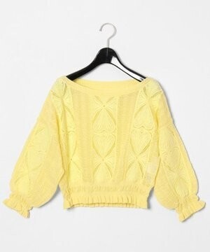 GRACE CONTINENTAL 透カシ編ニットトップ