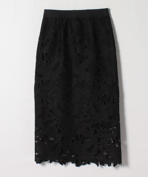 LANVIN COLLECTION リーフカットレーススカート