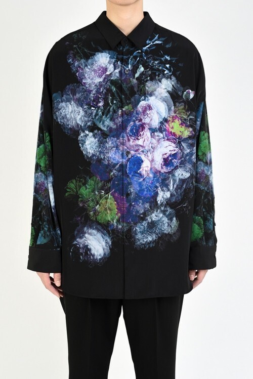 LAD MUSICIAN DECHINE INKJET FLOWER BACK-FRONT SHIRT