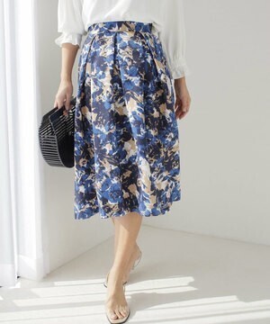 LADYMADE アートフラワーランダムタックスカート