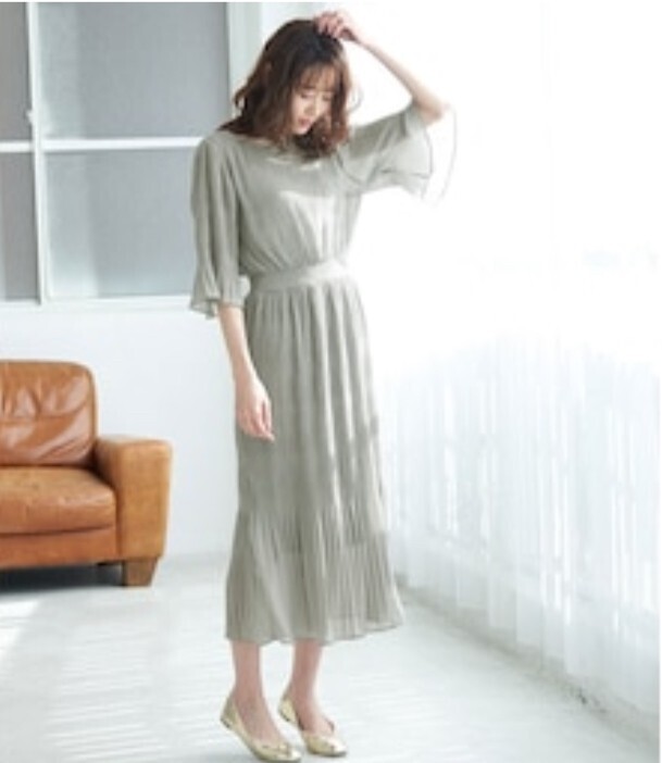ROPE' PICNIC シャーリングプリーツワンピース
