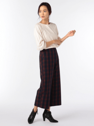 FREDY&GLOSTER 【fredy emue】チェックワイドクロップドパンツ