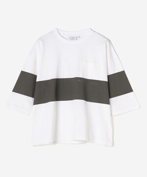 CONVERSE TOKYO 7分袖太ラインプリントTシャツ