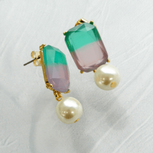 mia trim 【m-183P GR】 バイカラーアクリルピアス