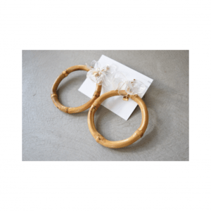 Matilda rose bamboo hoop/ピアス