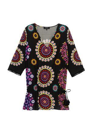 Desigual マンリーマンダラプリントビーチドレス 3/4 スリーブ