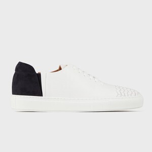 Giorgio Armani バイカラーレザースニーカー