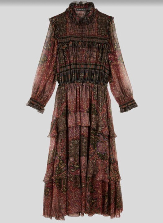 ETRO ペイズリープリント シフォンドレス