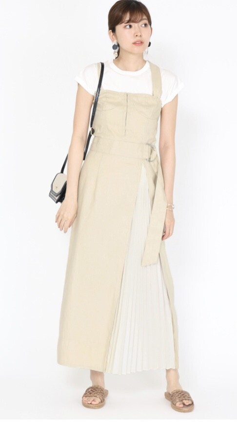 CASA FLINE ワンショルプリーツドレス