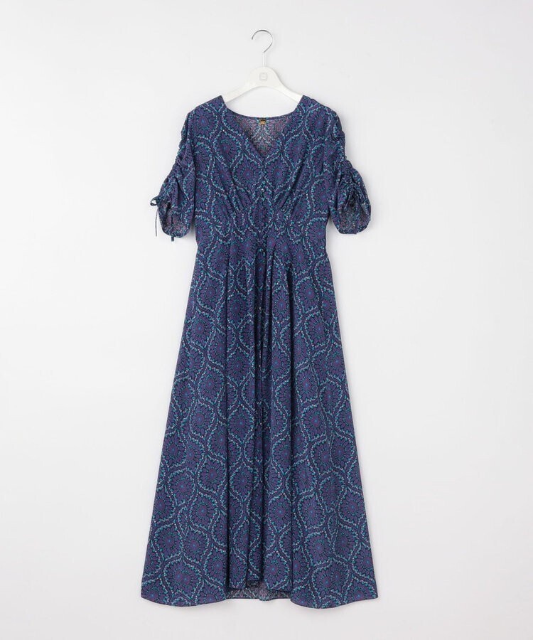 Ravissant Laviere ドットデシンアラベスク柄ワンピース