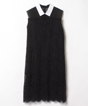 LANVIN COLLECTION リバーレースノースリーブワンピース