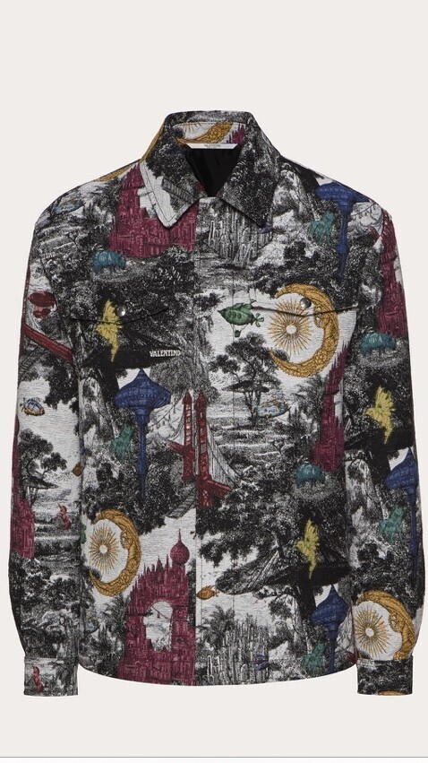 VALENTINO ジャカード ピーコート ドリーマティックモチーフ