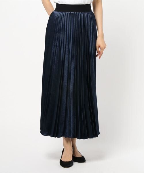 LADYMADE サテンデザインプリーツスカート