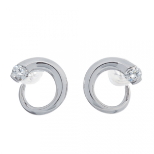 TERRA1012 Trajectory ラボグロウン ダイヤモンド 中石 0.2ct ピアス K18WG
