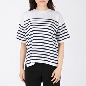 ENFOLD ウォッシャブルコットン ニットTシャツ