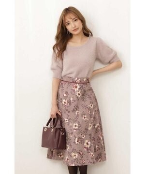 PROPORTION BODY DRESSING オータムシックフラワーフレアスカート