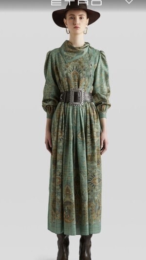 ETRO ウィメンズ ウェア ドレス ペイズリープリント ラシャ ドレス