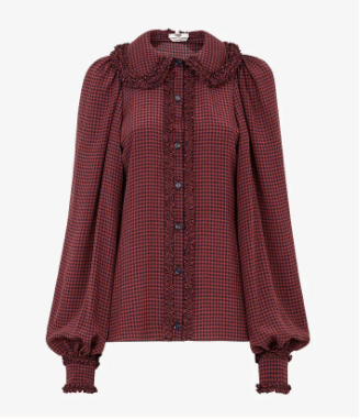 FENDI シルク ヴィシー シャツ