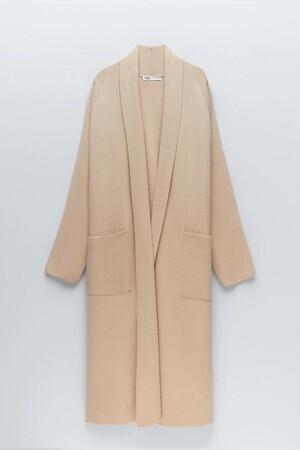 ZARA ロング丈ニットコート