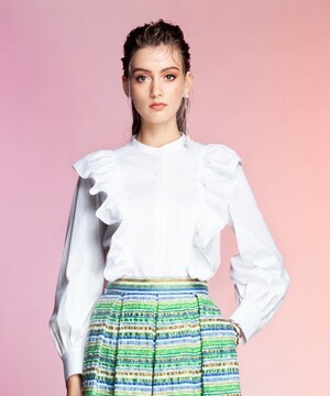 DOUBLE STANDARD CLOTHING DSC / LAZER BROAD RGブラウス