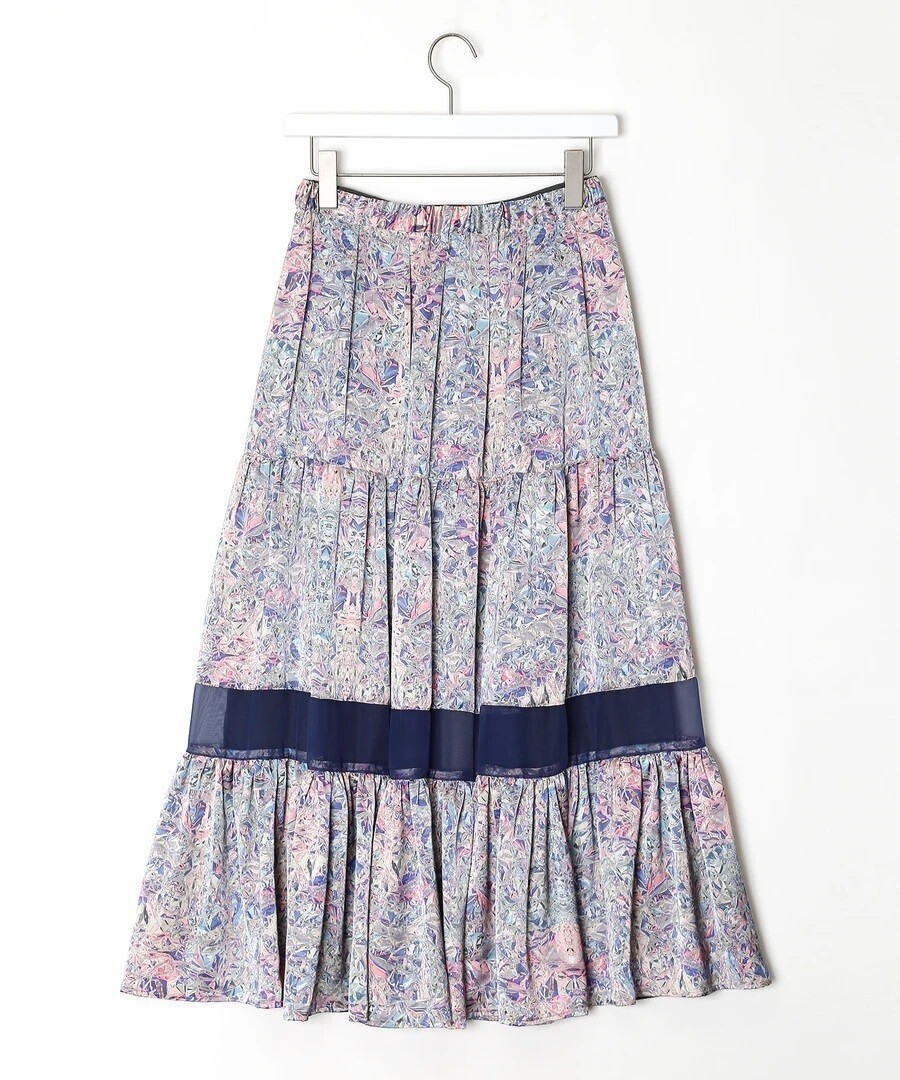 Harikae Mirror printed skirt