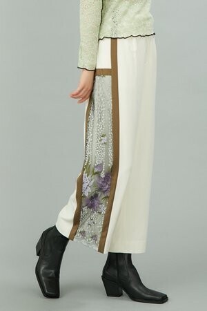 MURRAL framed flower trousers