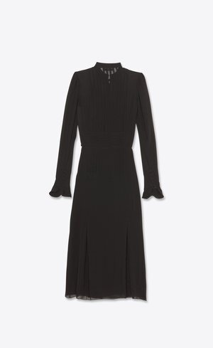 SAINT LAURENT ロングドレス（ウォッシュドシルクジョーゼット）