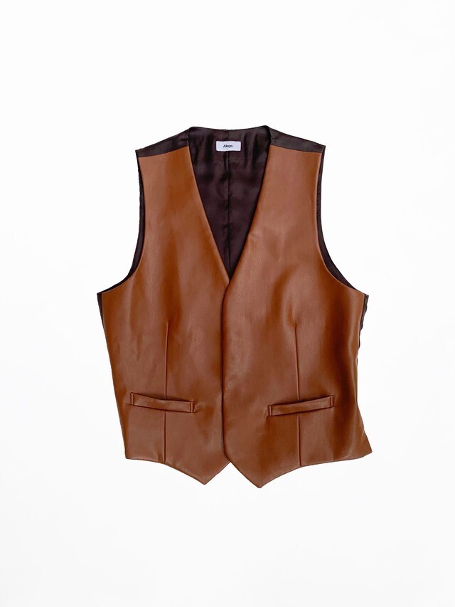 Allege Allege　Synthetic Leather Gilet