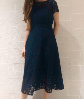 And Couture 総レース半袖ワンピース