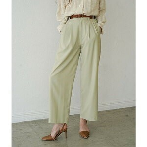 CLANE BASIC TUCK PANTS MINT