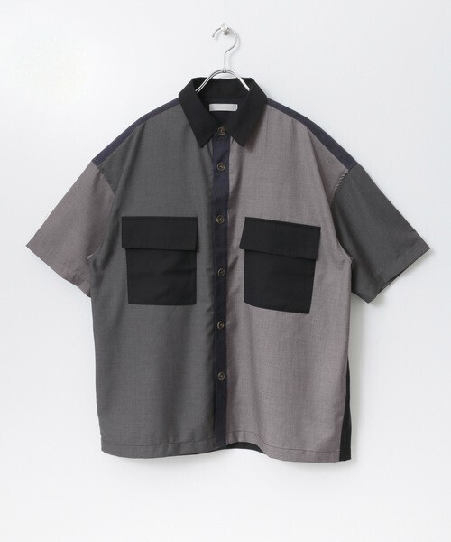 SENSE OF PLACE by URBAN RESEARCH ブロックドCPOシャツ