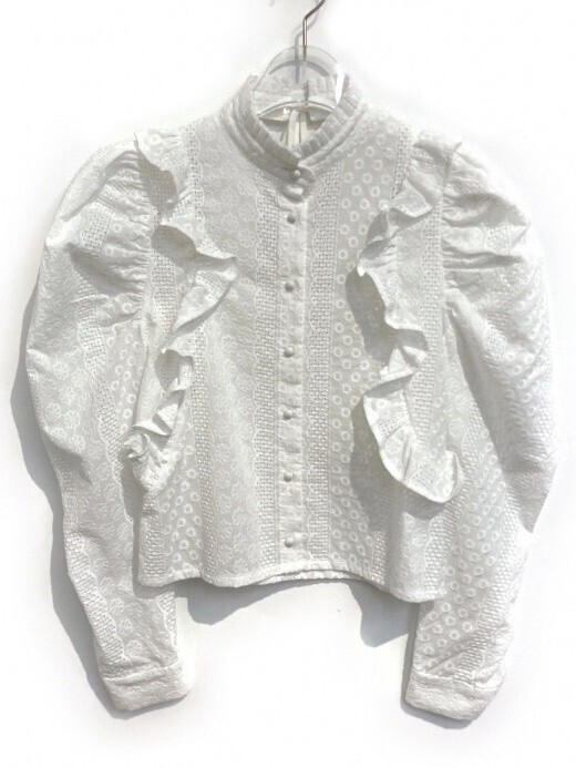 Honey mi Honey lace cotton blouse