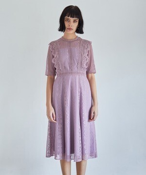 TONAL レースパッチワークドレス